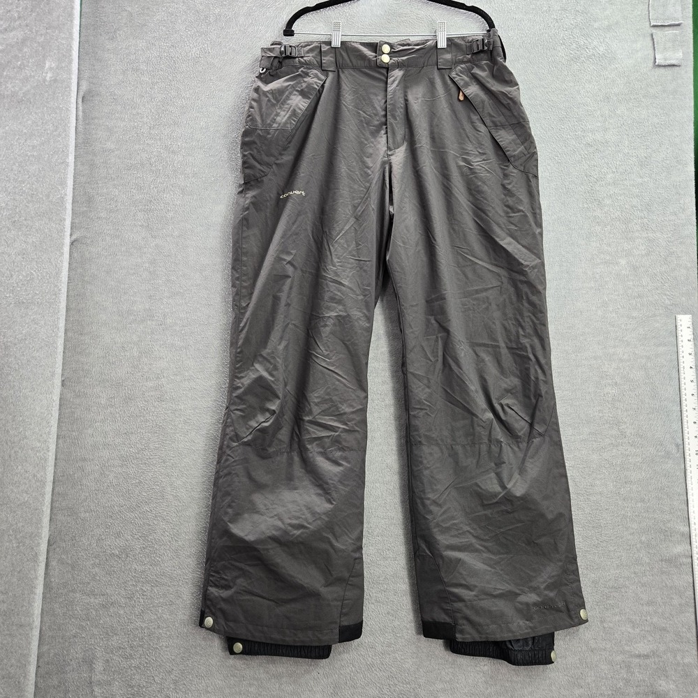 VINTAGE Columbia Men Pants L Gray Snowboarding Convert Embroidery Snow Y2K